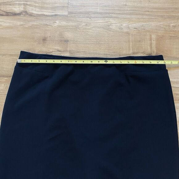 J. JILL XL Black Ponte Pencil Skirt A-Line Knee Length High Waist Stretch Slim - Picture 10 of 15